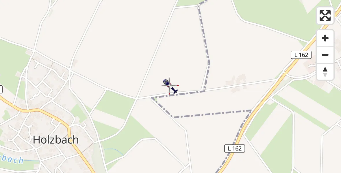 Flugroute Polizeihubschrauber Holzbach - Holzbach, 01 Mai 2026, 23:21