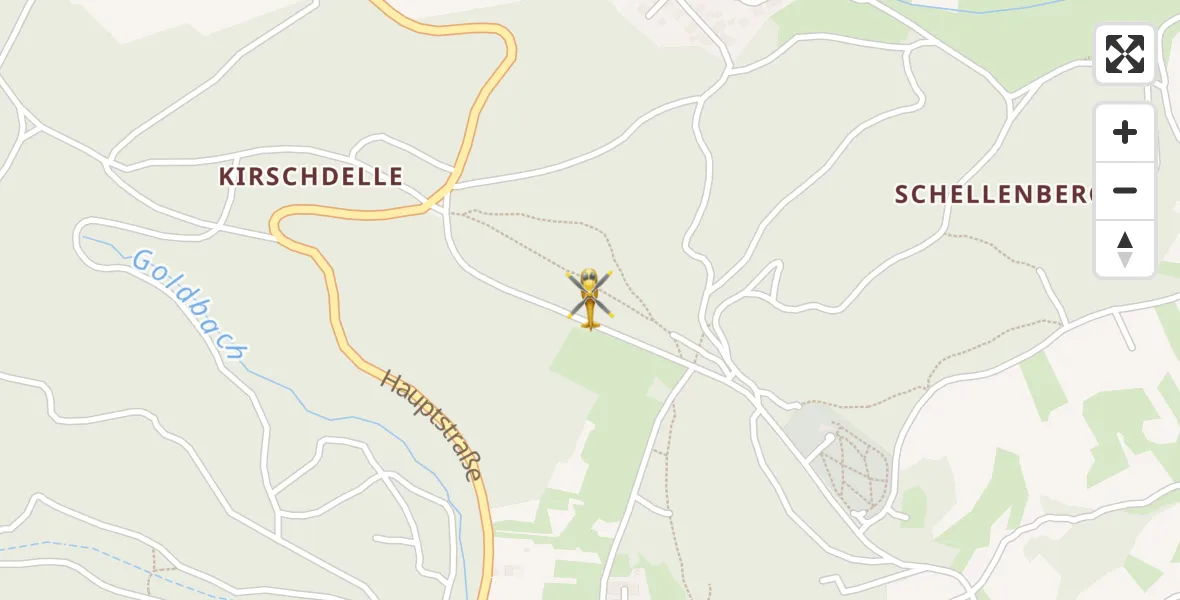 Flugroute Rettungshubschrauber Goldbach - Goldbach, 02 Mai 2026, 07:22
