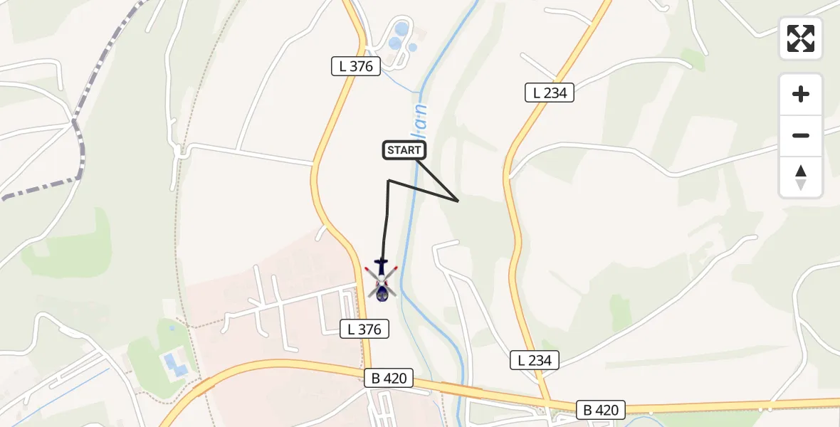 Flugroute Polizeihubschrauber Meisenheim - Meisenheim, 02 Mai 2026, 09:47