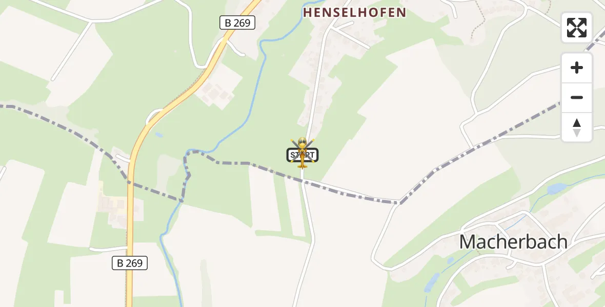Flugroute Rettungshubschrauber Lebach - Lebach, 02 Mai 2026, 10:03
