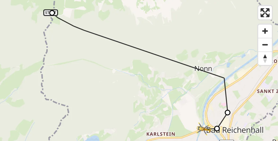 Flugroute Rettungshubschrauber Schneizlreuth - Bad Reichenhall, 02 Mai 2026, 12:31