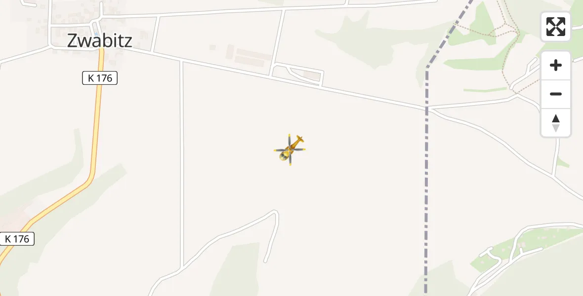 Flugroute Rettungshubschrauber Bibra - Bibra, 02 Mai 2026, 13:48