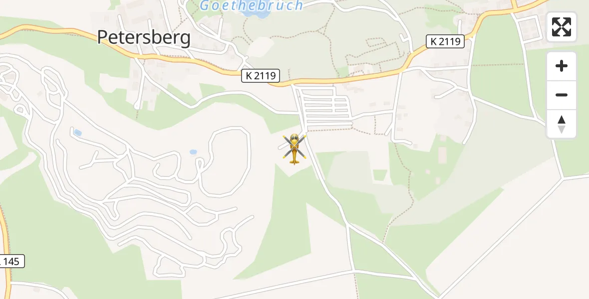 Flugroute Rettungshubschrauber Petersberg - Petersberg, 02 Mai 2026, 15:31
