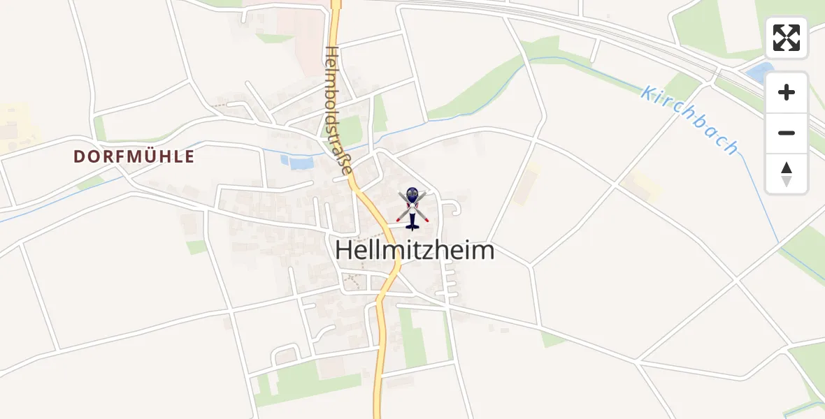 Flugroute Polizeihubschrauber Iphofen - Iphofen, 03 Mai 2026, 12:54