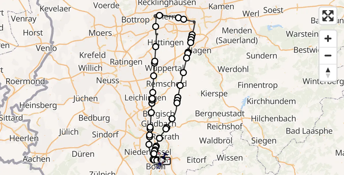 Flugroute Polizeihubschrauber Sankt Augustin - Sankt Augustin, 03 Mai 2026, 13:14