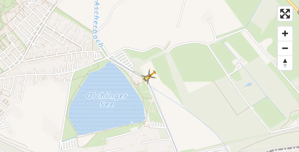Flugroute Rettungshubschrauber Olching - Olching, 03 Mai 2026, 15:11