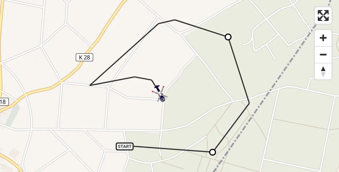 Flugroute Polizeihubschrauber Laubach - Laubach, 03 Mai 2026, 18:38