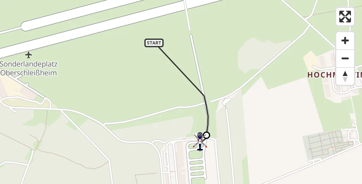 Flugroute Polizeihubschrauber Oberschleissheim Hubschrauberlandeplatz - Oberschleißheim, 03 Mai 2026, 19:08