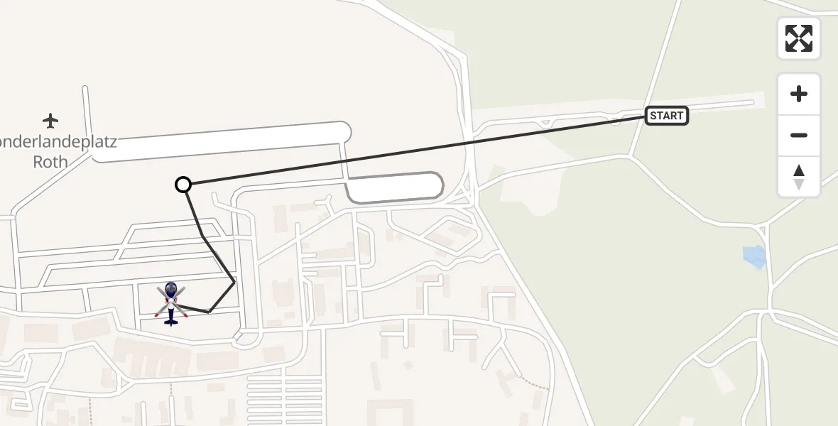 Flugroute Polizeihubschrauber Roth - Flugplatz Roth, 04 Mai 2026, 02:36