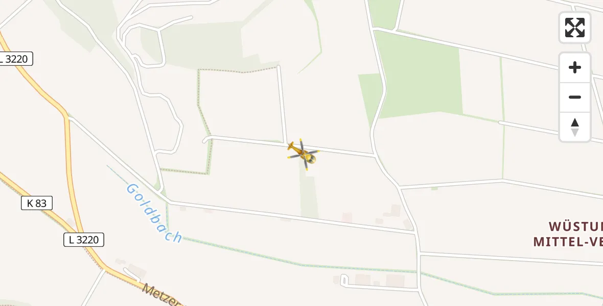 Flugroute Rettungshubschrauber Gudensberg - Gudensberg, 04 Mai 2026, 07:37