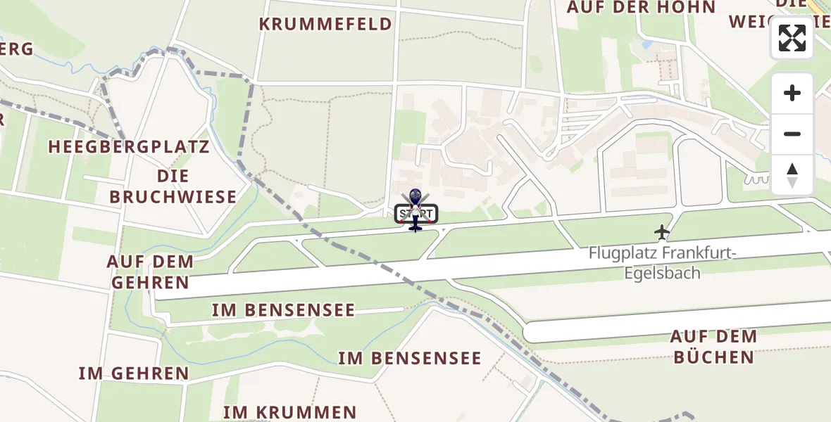 Flugroute Polizeihubschrauber Flughafen Frankfurt-Egelsbach - Flughafen Frankfurt-Egelsbach, 04 Mai 2026, 08:12