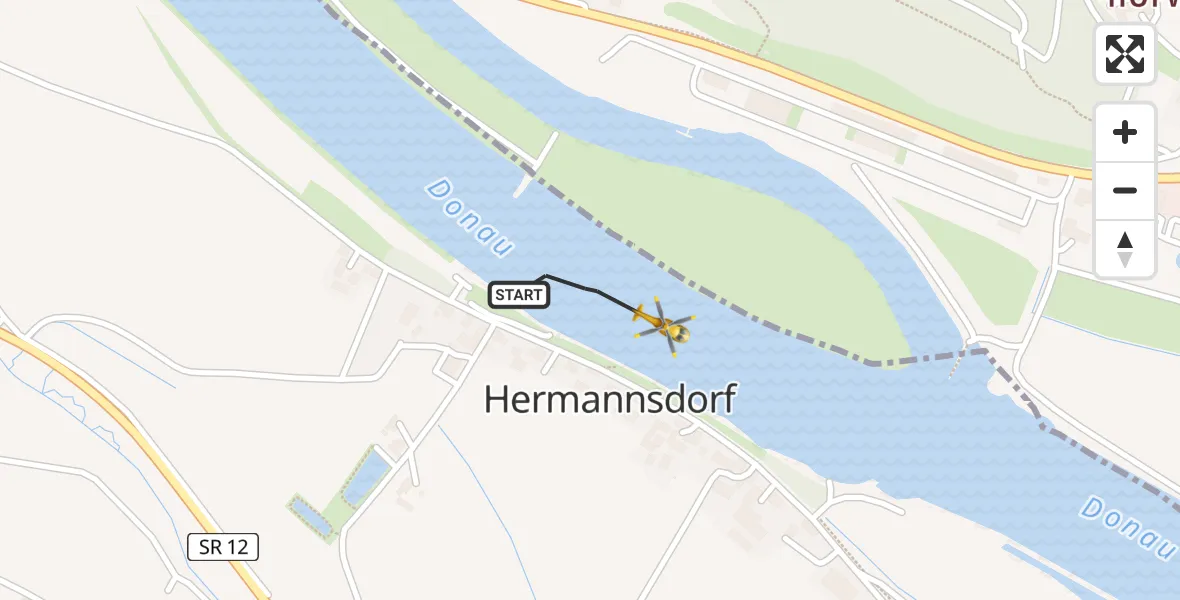 Flugroute Rettungshubschrauber Aiterhofen - Aiterhofen, 04 Mai 2026, 09:19