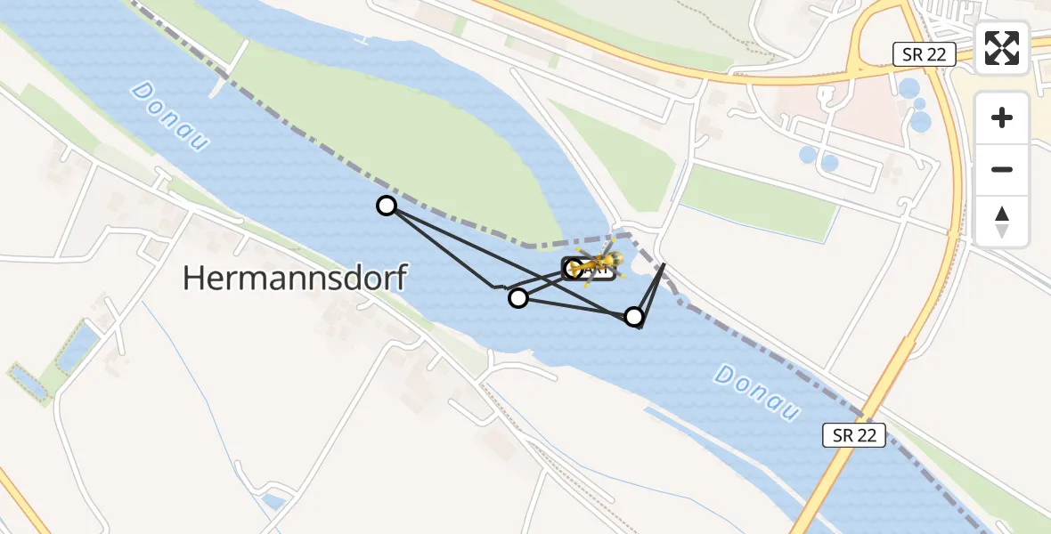 Flugroute Rettungshubschrauber Bogen - Bogen, 04 Mai 2026, 09:41