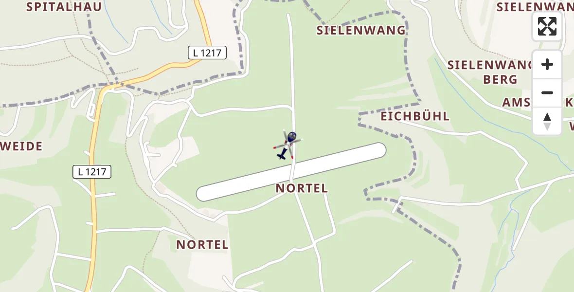 Flugroute Polizeihubschrauber Gruibingen-Nortel Flugplatz - Gruibingen-Nortel Flugplatz, 04 Mai 2026, 09:40