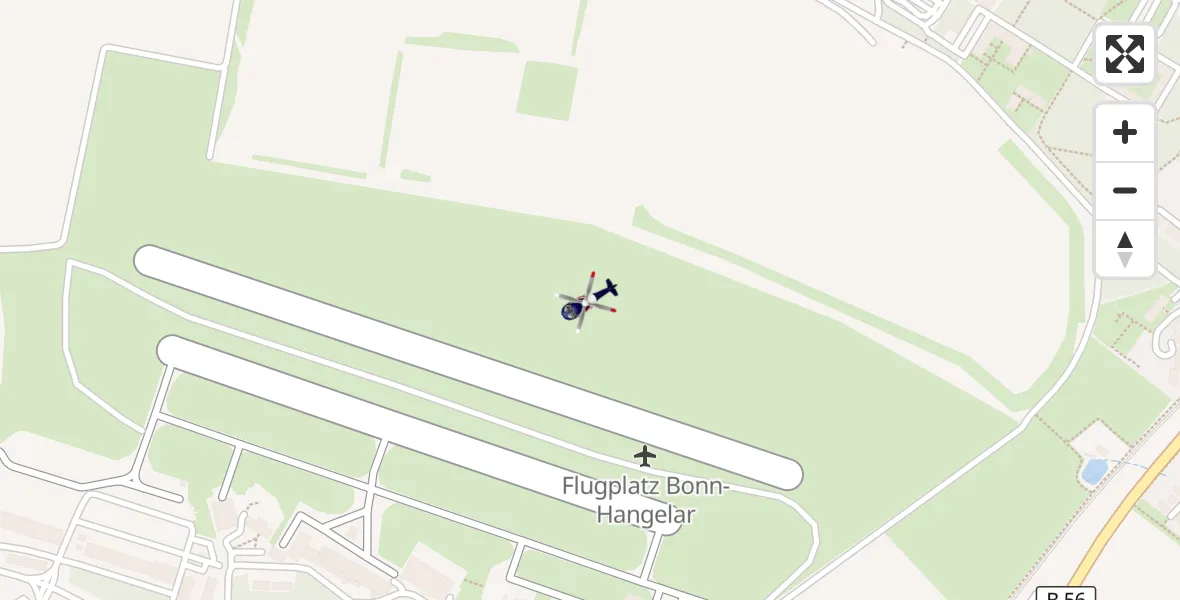 Flugroute Polizeihubschrauber Bonn-Hangelar Flugplatz - Bonn-Hangelar Flugplatz, 04 Mai 2026, 09:41
