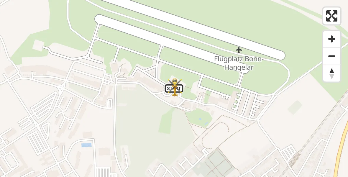 Flugroute Rettungshubschrauber Bonn-Hangelar Flugplatz - Bonn-Hangelar Flugplatz, 04 Mai 2026, 09:53