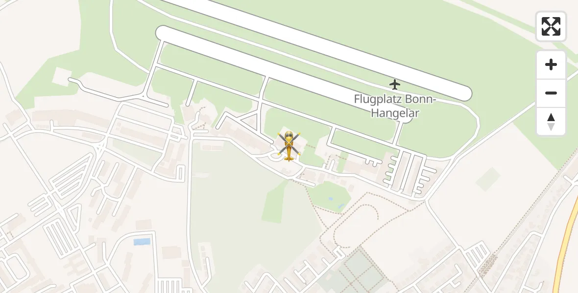 Flugroute Rettungshubschrauber Bonn-Hangelar Flugplatz - Bonn-Hangelar Flugplatz, 04 Mai 2026, 09:57
