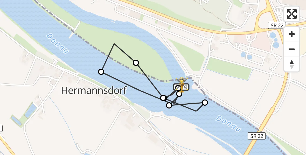 Flugroute Rettungshubschrauber Bogen - Bogen, 04 Mai 2026, 09:59