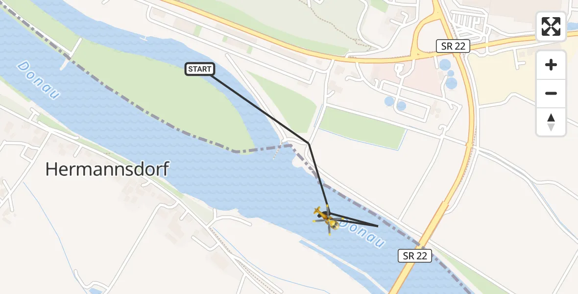 Flugroute Rettungshubschrauber Bogen - Bogen, 04 Mai 2026, 10:45