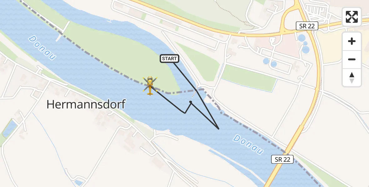 Flugroute Rettungshubschrauber Bogen - Bogen, 04 Mai 2026, 10:53