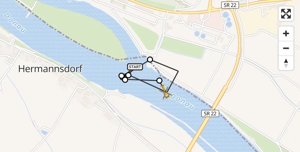 Flugroute Rettungshubschrauber Bogen - Bogen, 04 Mai 2026, 11:13