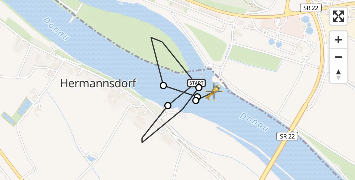 Flugroute Rettungshubschrauber Bogen - Bogen, 04 Mai 2026, 11:23
