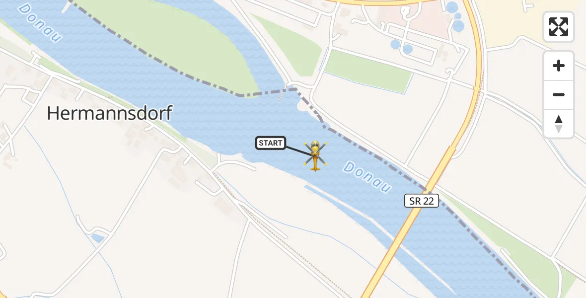 Flugroute Rettungshubschrauber Aiterhofen - Bogen, 04 Mai 2026, 11:28