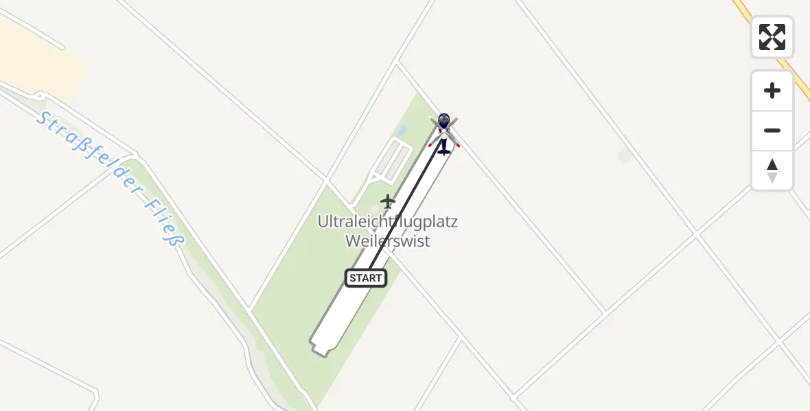 Flugroute Polizeihubschrauber Weilerswist UL - Weilerswist UL, 04 Mai 2026, 12:18