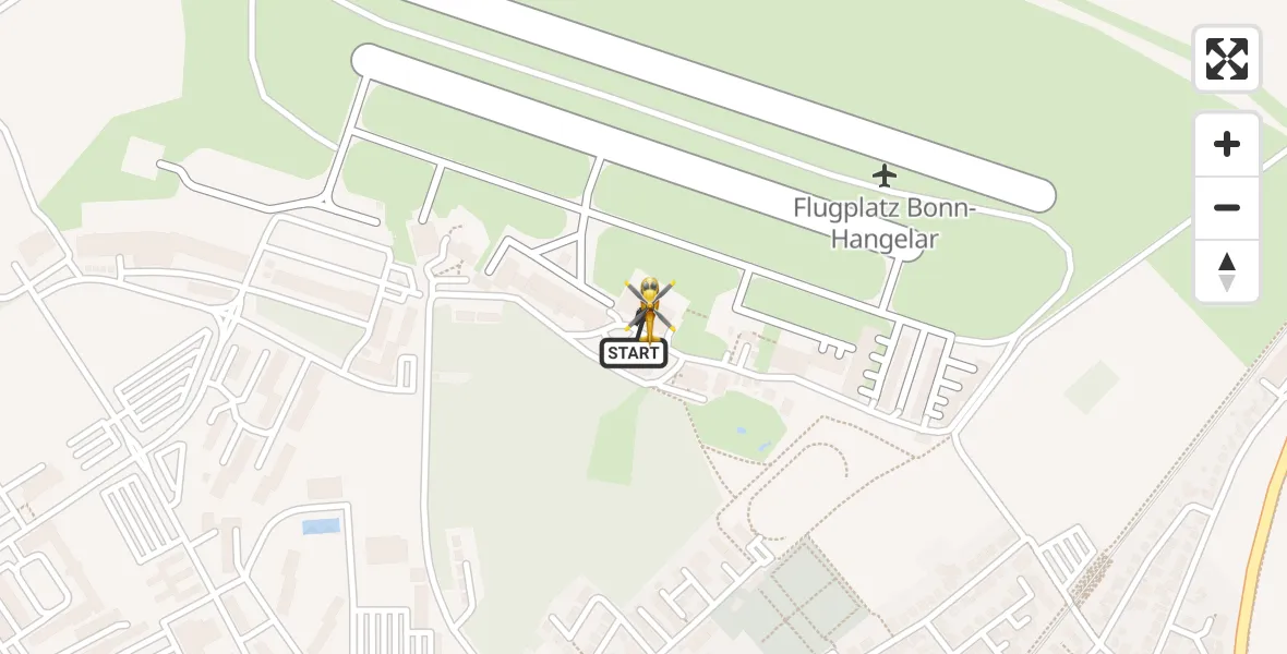 Flugroute Rettungshubschrauber Bonn-Hangelar Flugplatz - Bonn-Hangelar Flugplatz, 04 Mai 2026, 12:20