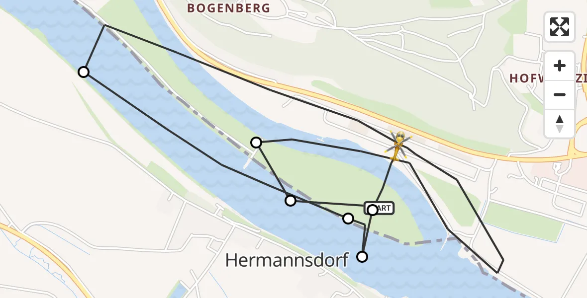 Flugroute Rettungshubschrauber Bogen - Bogen, 04 Mai 2026, 12:25