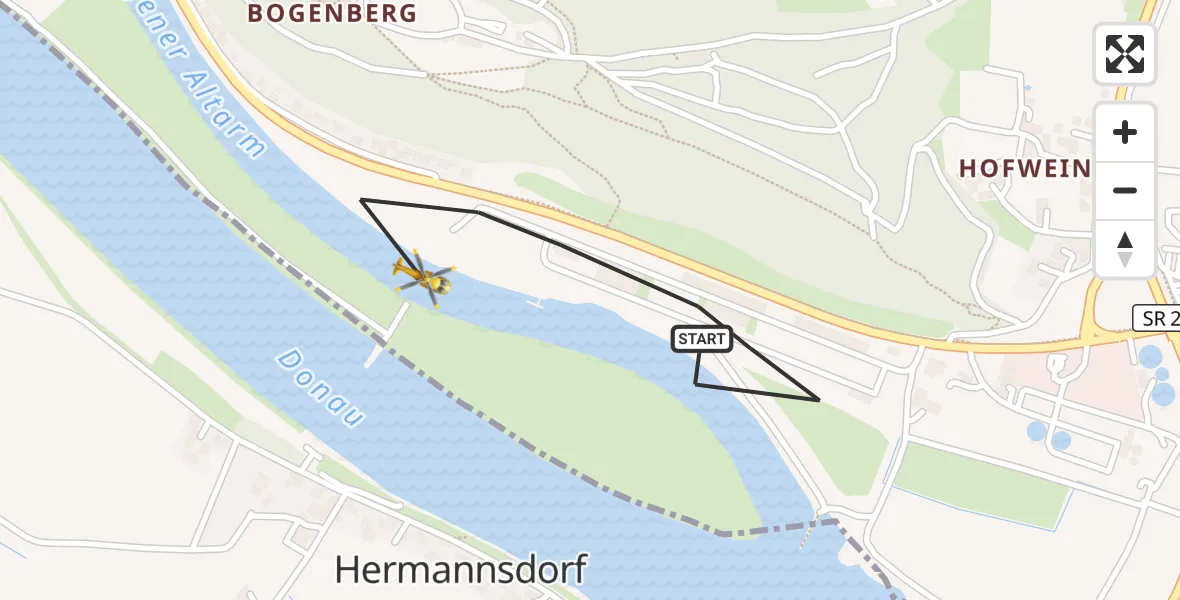 Flugroute Rettungshubschrauber Bogen - Bogen, 04 Mai 2026, 12:35