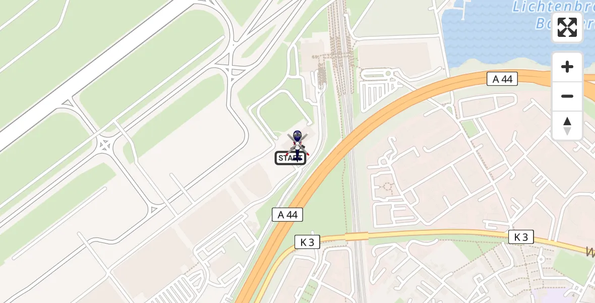 Flugroute Polizeihubschrauber Düsseldorf Flughafen - Düsseldorf Flughafen, 04 Mai 2026, 12:41