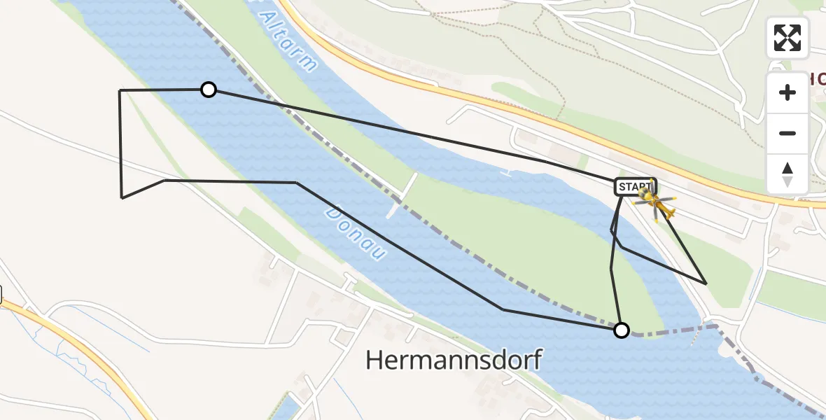 Flugroute Rettungshubschrauber Bogen - Bogen, 04 Mai 2026, 12:42