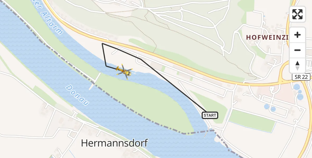 Flugroute Rettungshubschrauber Bogen - Bogen, 04 Mai 2026, 12:50