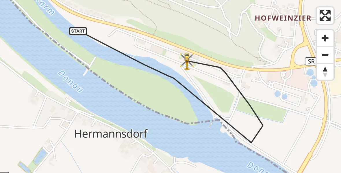 Flugroute Rettungshubschrauber Bogen - Bogen, 04 Mai 2026, 12:55