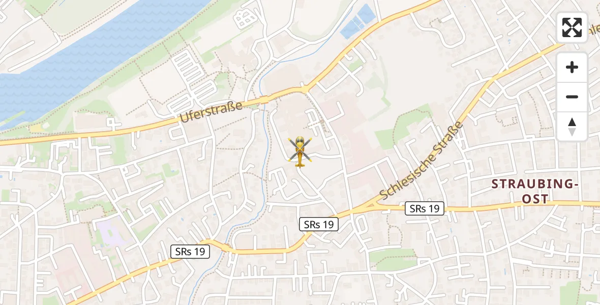 Flugroute Rettungshubschrauber Sankt Elisabeth Hospital Straubing - Sankt Elisabeth Hospital Straubing, 04 Mai 2026, 13:28