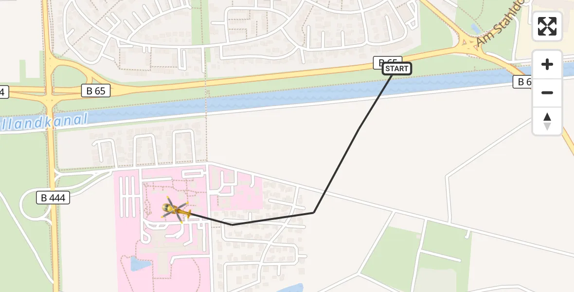 Flugroute Rettungshubschrauber Peine - Peine, 04 Mai 2026, 13:52