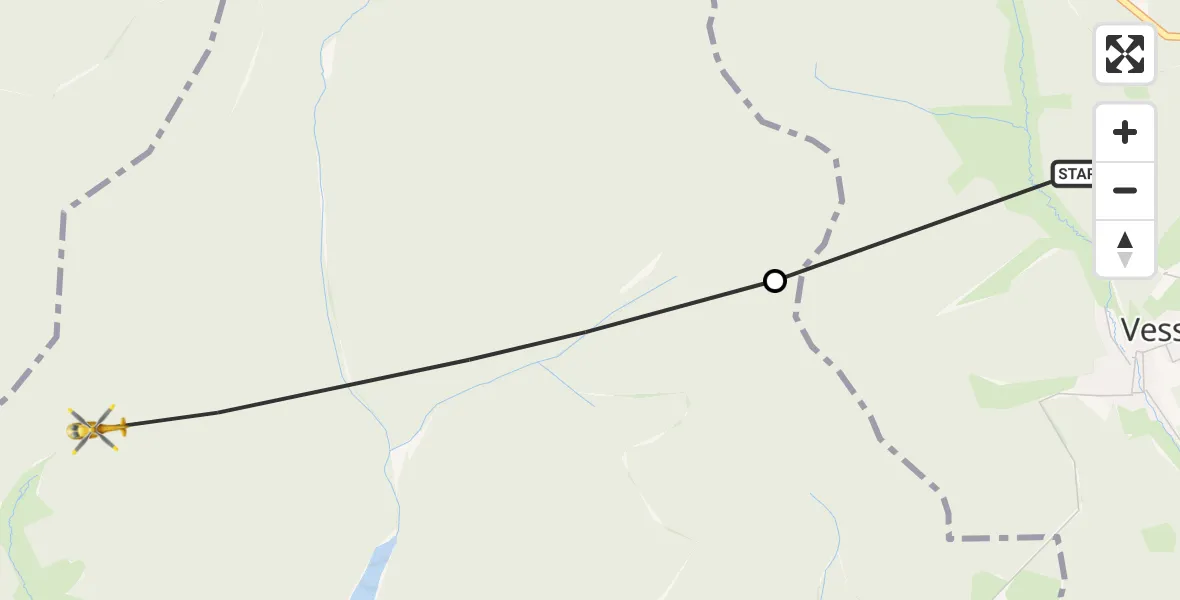 Flugroute Rettungshubschrauber Suhl - Schleusingen, 04 Mai 2026, 14:53