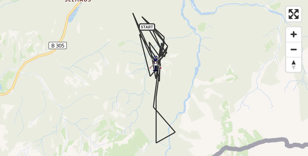 Flugroute Polizeihubschrauber Ruhpolding - Ruhpolding, 04 Mai 2026, 15:22