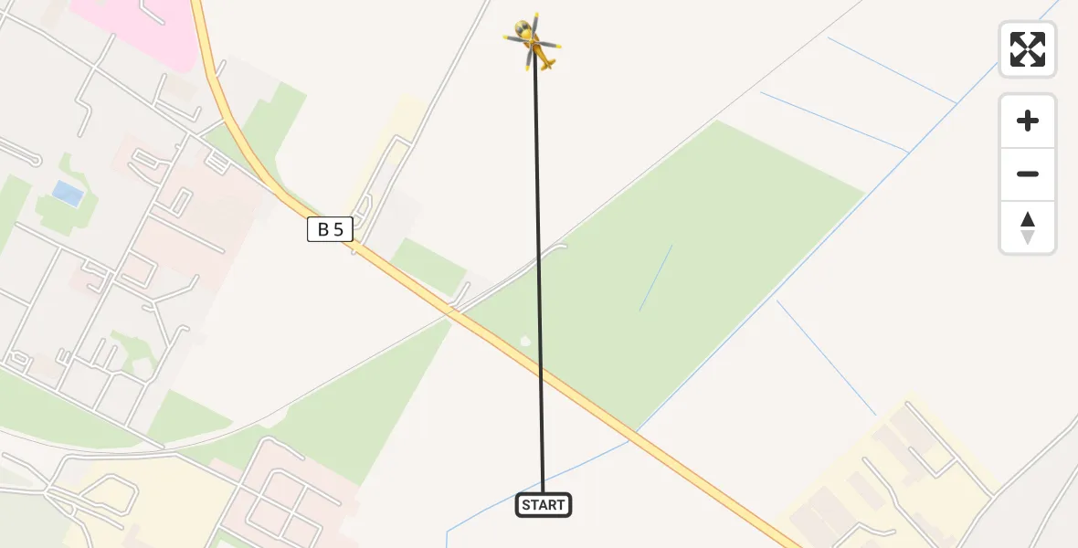 Flugroute Rettungshubschrauber Perleberg - Perleberg, 04 Mai 2026, 16:34