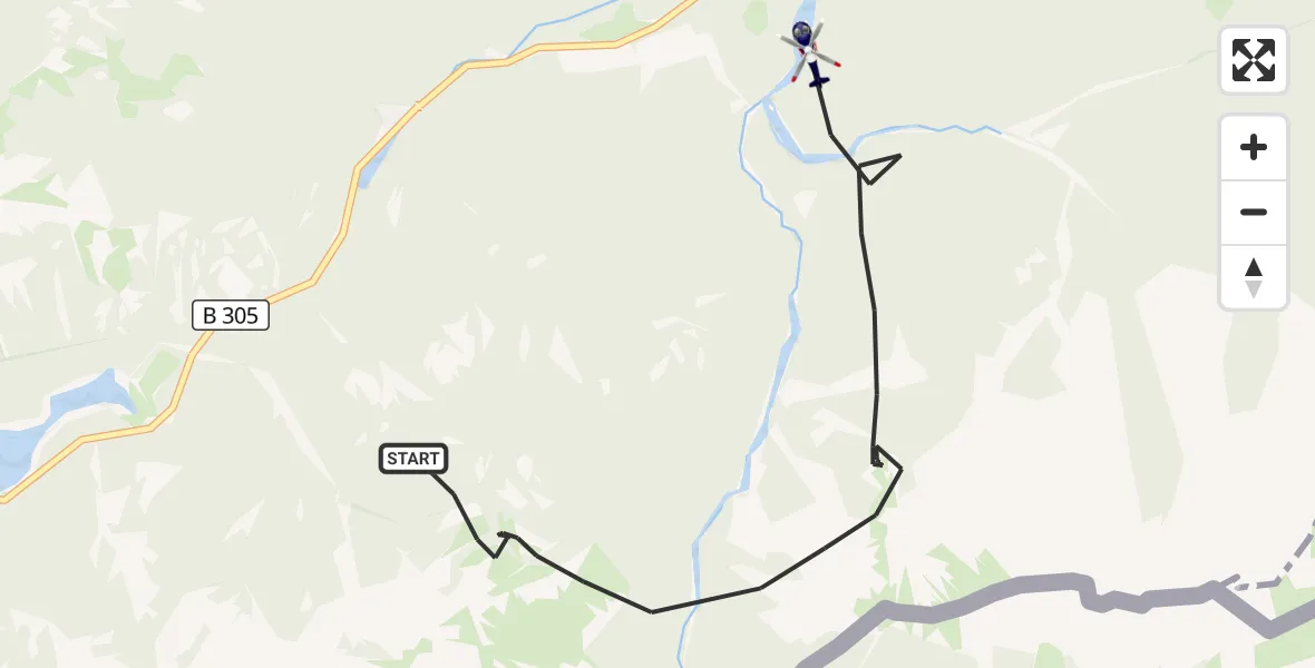 Flugroute Polizeihubschrauber Ruhpolding - Ruhpolding, 05 Mai 2026, 07:07