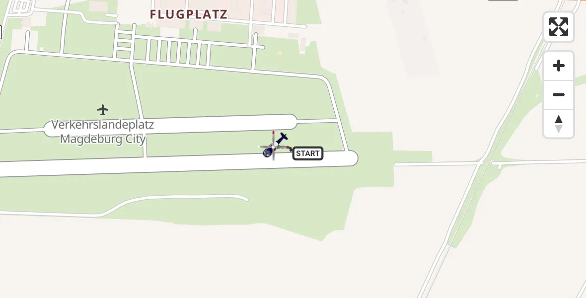 Flugroute Polizeihubschrauber Magdeburg City Flugplatz - Magdeburg City Flugplatz, 05 Mai 2026, 07:57