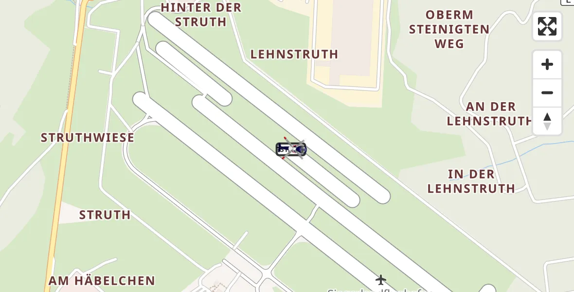 Flugroute Polizeihubschrauber Siegerland Flughafen - Siegerland Flughafen, 05 Mai 2026, 08:19
