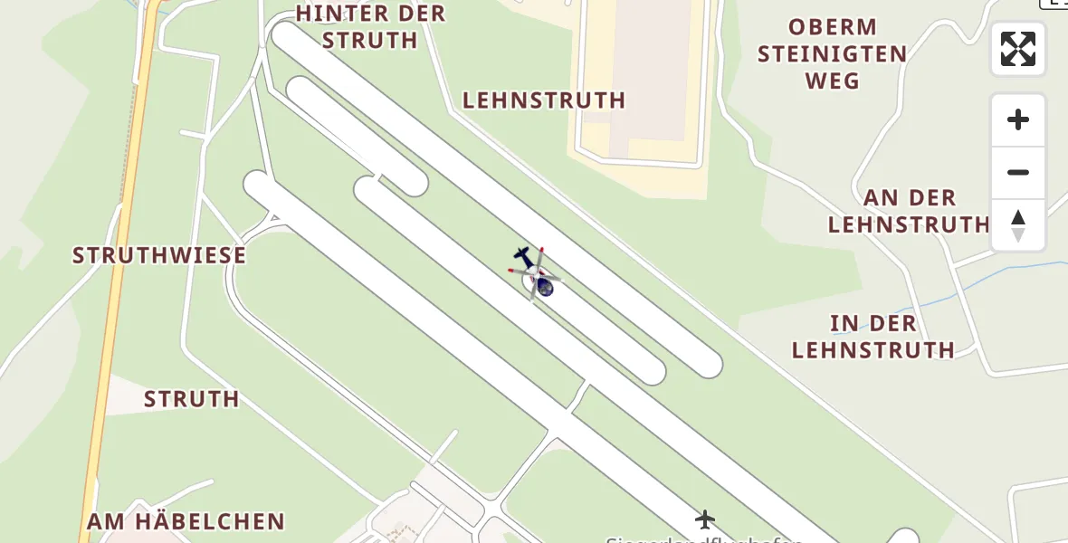 Flugroute Polizeihubschrauber Siegerland Flughafen - Siegerland Flughafen, 05 Mai 2026, 08:31