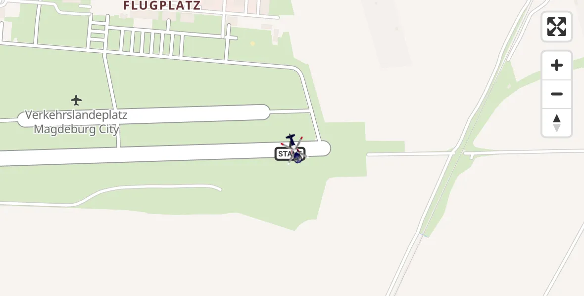 Flugroute Polizeihubschrauber Magdeburg City Flugplatz - Magdeburg City Flugplatz, 05 Mai 2026, 08:31