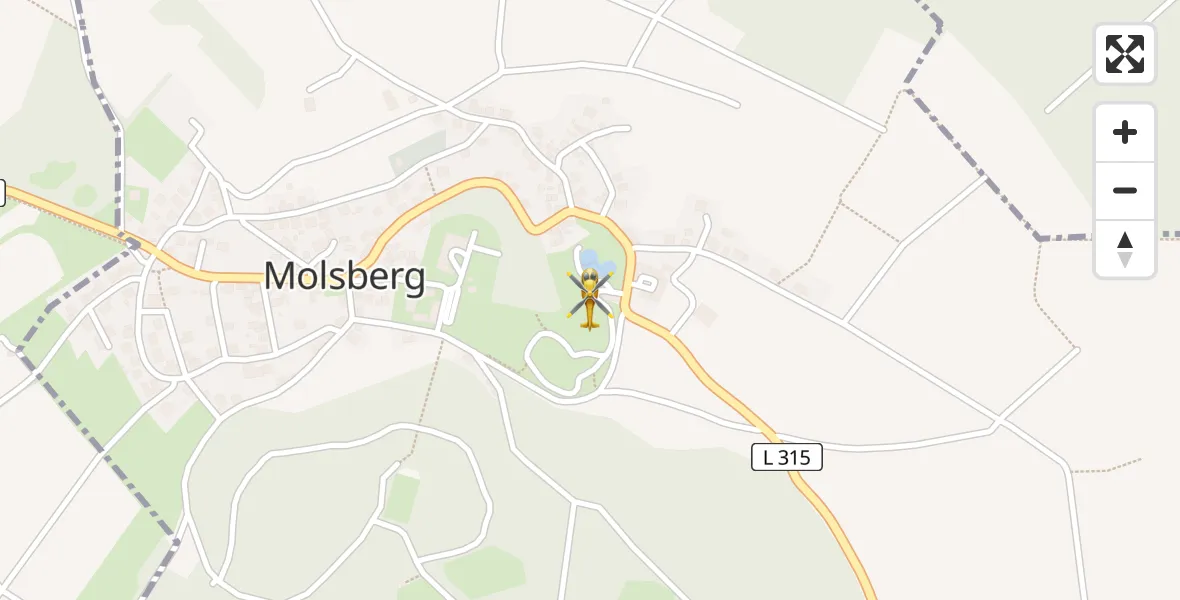 Flugroute Rettungshubschrauber Molsberg - Molsberg, 05 Mai 2026, 09:06
