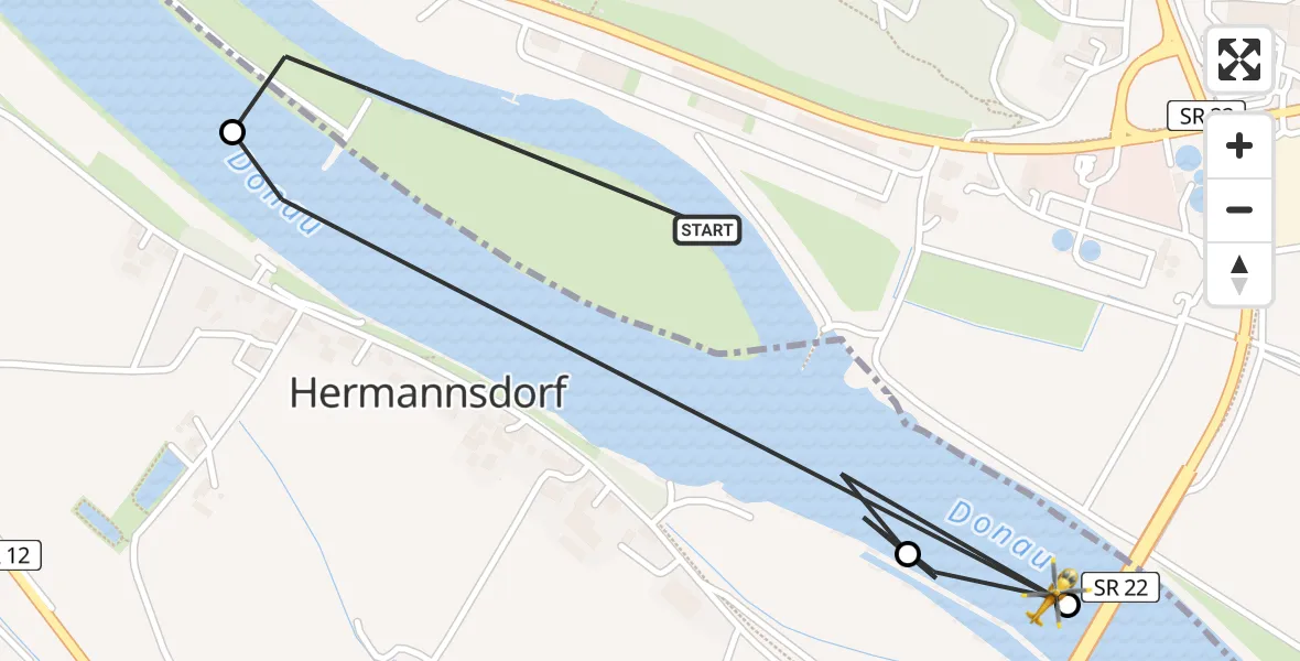Flugroute Rettungshubschrauber Bogen - Bogen, 05 Mai 2026, 09:26