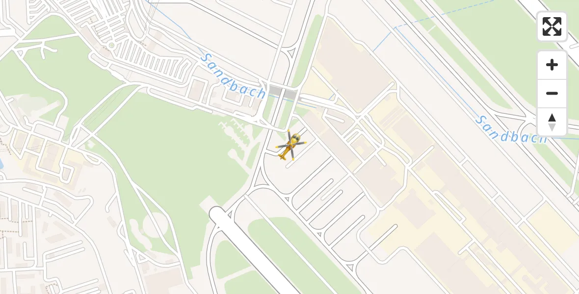 Flugroute Rettungshubschrauber Köln Bonn Flughafen - Köln Bonn Flughafen, 05 Mai 2026, 09:32