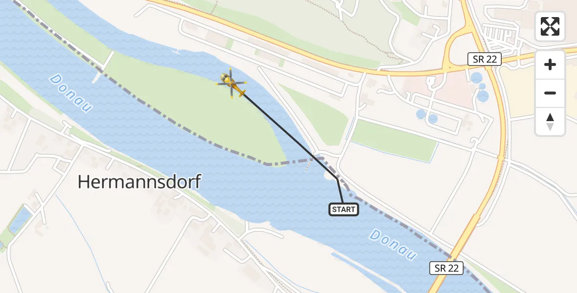 Flugroute Rettungshubschrauber Bogen - Bogen, 05 Mai 2026, 09:48