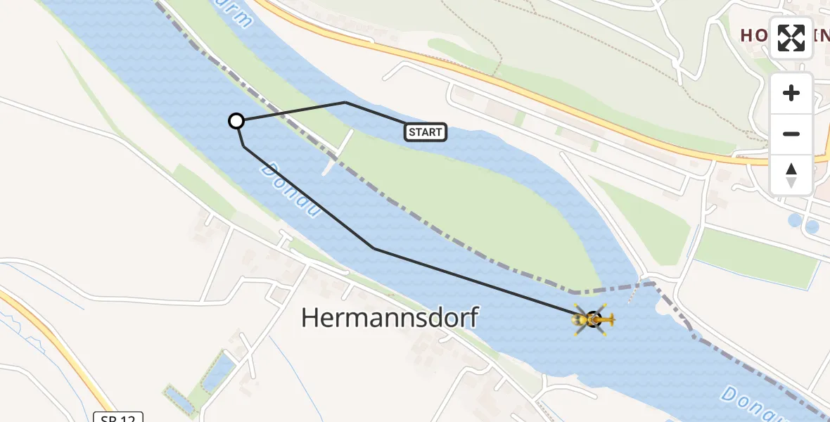 Flugroute Rettungshubschrauber Bogen - Bogen, 05 Mai 2026, 11:17